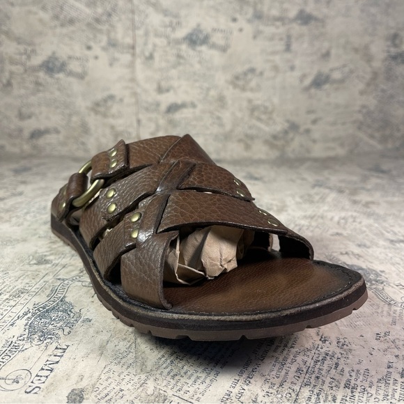 Frye Men Leather LudLow Slide Sandals Size 9 (10.24\